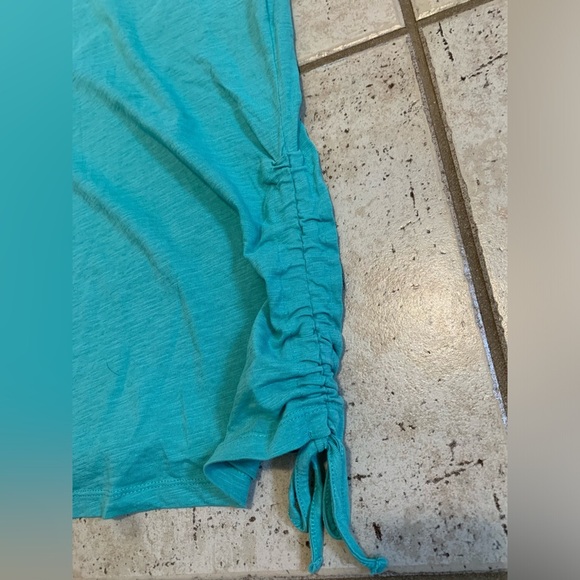 💜 Turquoise mySTYLE Ruched Tie-Side T-Shirt XL - Picture 4 of 6